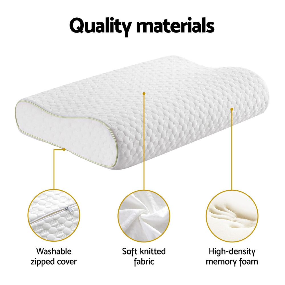 ErgoComfort Contoured Memory Foam Neck Pillow